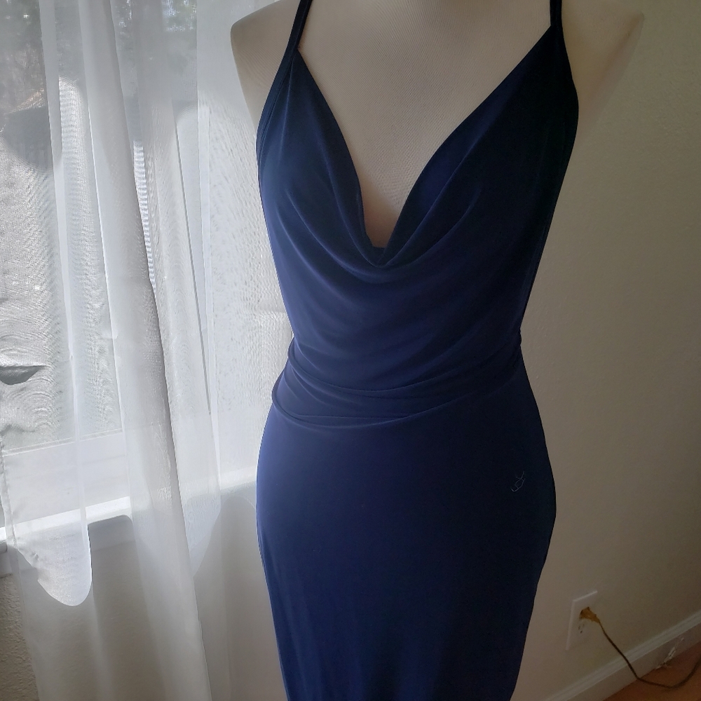 MISSGUIDED COCKTAIL COWL DRESS